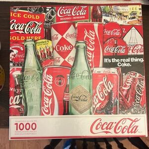 Coca-Cola Collage Puzzle with Red and White Accents